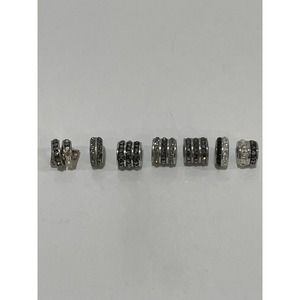 Chelsea Taylor Swarovski Crystal Sterling Silver Core Beads Set of 7 RETIRED